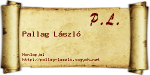 Pallag László névjegykártya
